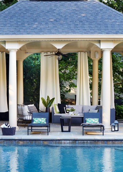 Transitional Patio by GreyHunt Interiors