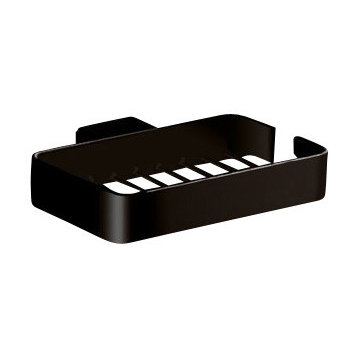Wall Mounted Square Matte Black Wire Soap Holder