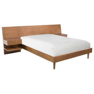 INK+IVY Bedroom Set Bed With Attached Night Stands, Queen