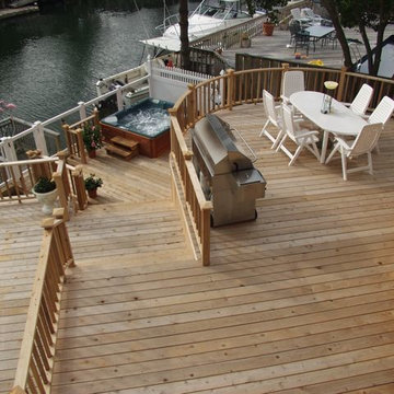 Multi-Level Cedar Deck With Hot Tub (Long Island/NY):