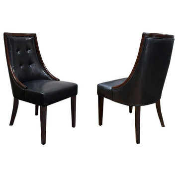 Traditional Faux Leather Dining Side Chairs