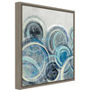 Canvas Art Framed 'Variation Blue Gray II' by Silvia Vassileva 22"x22"