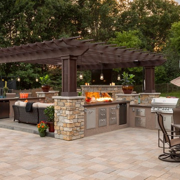 Outdoor Kitchen | Gem Lake Jewel | Luxury Backyard in Gem Lake, MN