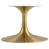 Lippa 36" Round Terrazzo Coffee Table in Gold White