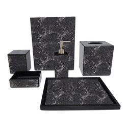 Waylande Gregory Black Mosaic Bathroom Set - Products