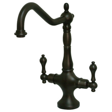 Kingston Brass 2-Handle Kitchen Faucet, Oil Rubbed Bronze