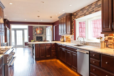 Example of a transitional kitchen design in Other
