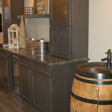 Refined Rustic Basement