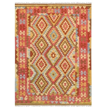 Pasargad Anatolian Kilim Collection Hand-Woven Wool Area Rug, 5'x6'9"