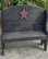 Primitive Rustic Miniature Deacon's Bench With Country Star