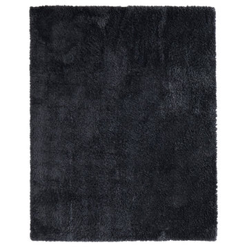 Loman Modern Solid, Black, 5'x8' Area Rug