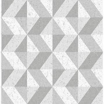 2896-25314 Cerium Concrete Geometric Wallpaper in Light Grey Colors