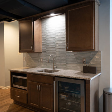 Finished Basement with Wet Bar and Half Bath in Commerce Twp, MI