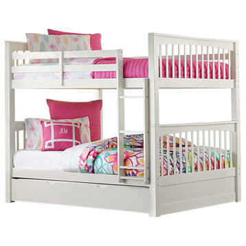 Hillsdale Pulse Wood Full Over Full Bunk Bed With Trundle, White