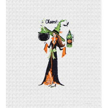 Cheers Witch Brewing Up A Spell Halloween Holiday Kitchen Towel 27 Inch
