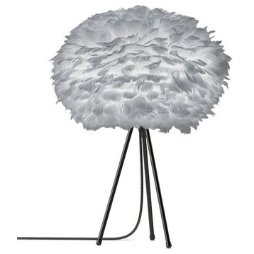 Eos Medium Table Lamp, Black/Gray