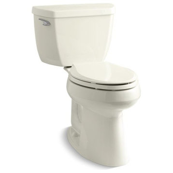 Kohler Highline 2-Piece Elongated 1.28 GPF Toilet w/ Left-Hand Lever, Biscuit