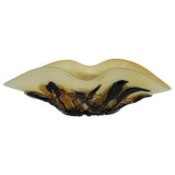 GlassOfVenice Murano Glass Stalactite Centerpiece Bowl