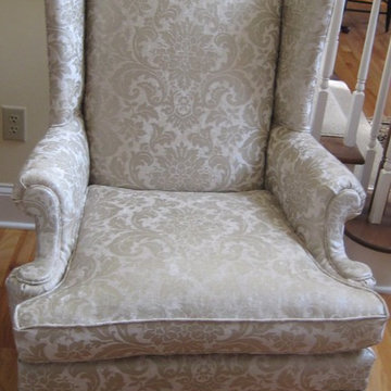 Reupholstered Wing Back Chair