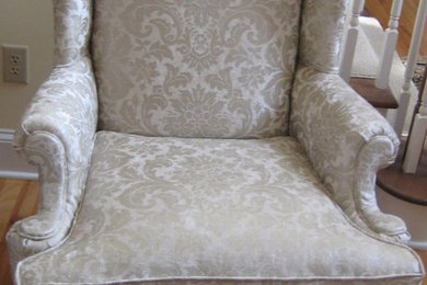 Reupholstered Wing Back Chair