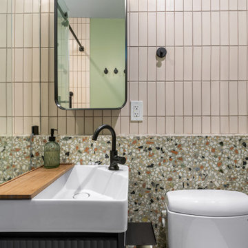 Sage & Blush Bathroom Remodel by NextGen Home Builders in Pasadena, CA