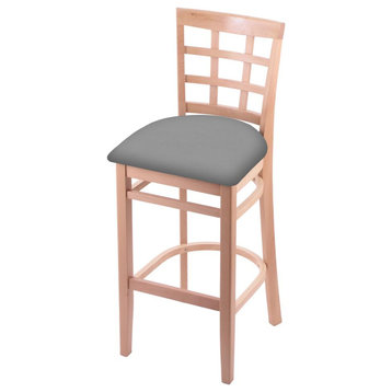 3130 25 Counter Stool with Natural Finish and Canter Folkstone Gray Seat