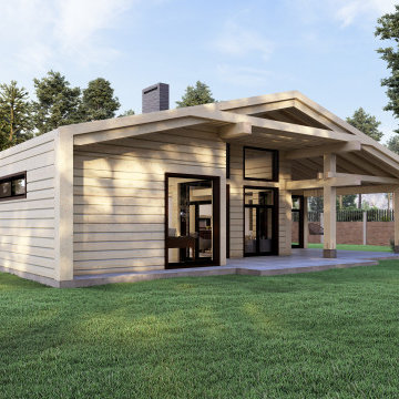 Glulam log cabins-Glulam log houses