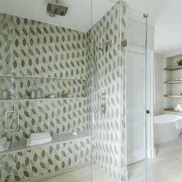 Transitional Master Bathroom Remodel in Bethesda, MD
