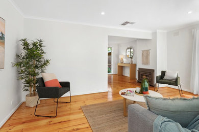 This is an example of a scandinavian living room in Melbourne.