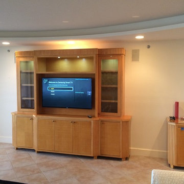 Longboat Key - Grand Bay, Contemporary entertainment center