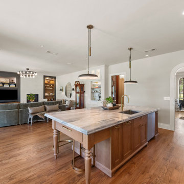 Expansive Great Room View with Custom Millwork and Statement Fireplace