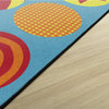 Flagship Carpets VA297-44A 7'6"X12' Patterned Circles Educational Rug