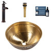 Shockley Brass 16" Round Vessel Bath Sink with Ashfield Faucet Kit