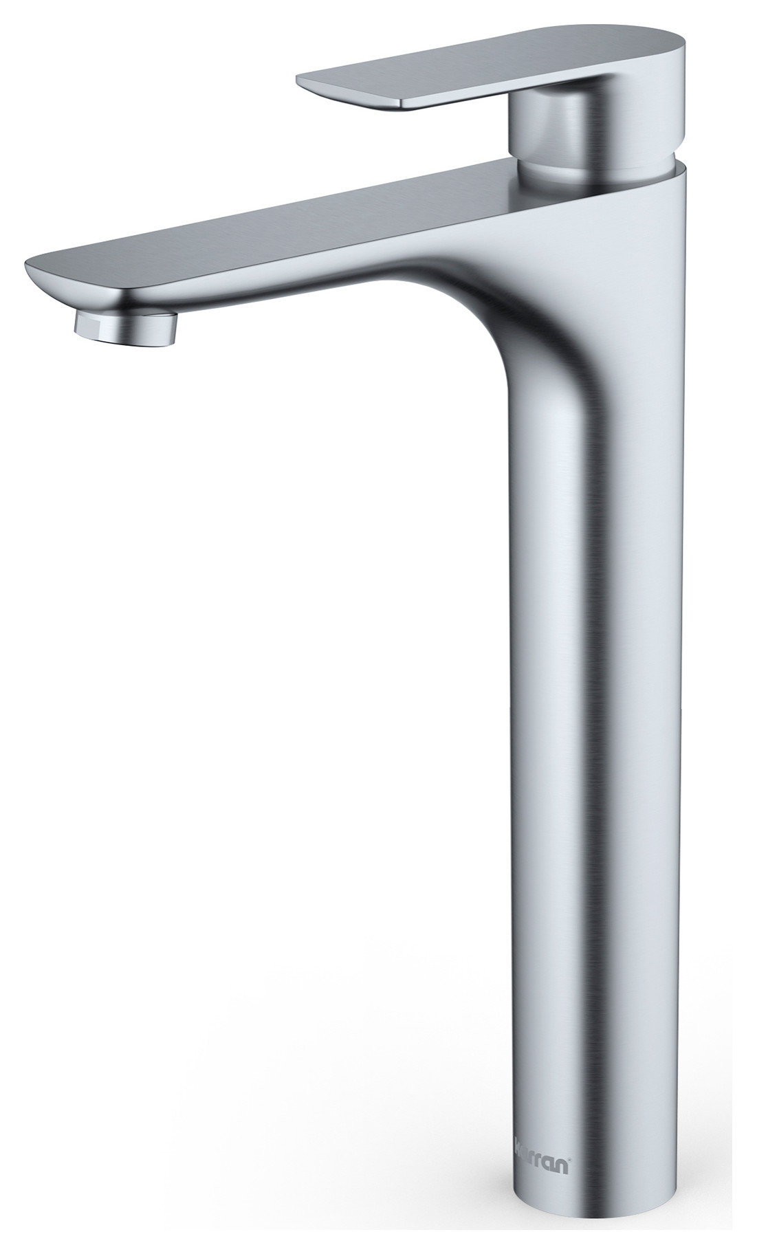 Karran KBF422 1-Hole 1-Handle Vessel Faucet With Pop-up Drain, Stainless Steel