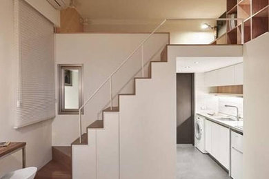 Cette photo montre un escalier tendance.