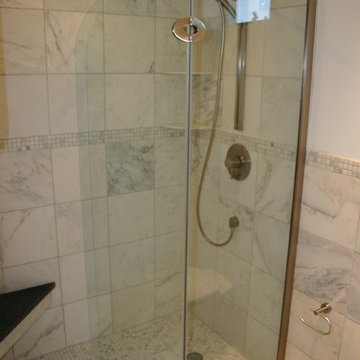 Carrara Bianco Marble Guest Bathroom