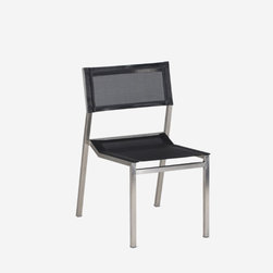 Wintons Teak salma sail ss stacking chair - Outdoor Dining Chairs