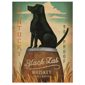 Ryan Fowler 'Black Lab Whiskey Kentucky Crop' Canvas Art