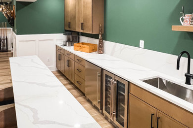 Example of a transitional home design design in Baltimore