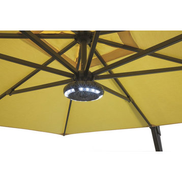 Luna Round Umbrella Light with Bluetooth Speaker, Bronze