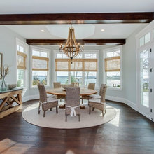 dining room circle table window treatments