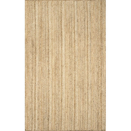 Nuloom Rigo Hand Woven Farmhouse Jute Area Rug, Natural 6'x9'