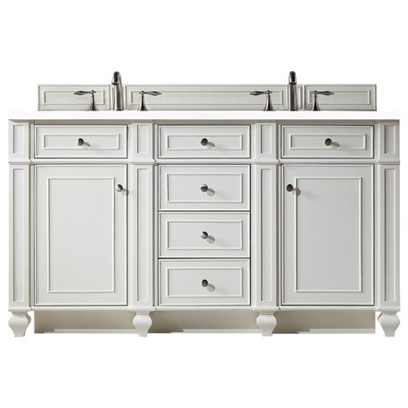 James Martin Vanities 157-V60D-3WZ Bristol 60" - Bright White