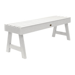 Highwood USA - Weatherly Picnic Bench, 4', White, 4' - Outdoor Benches