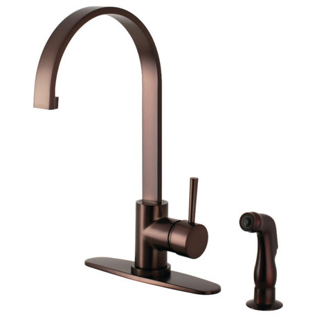 Kingston Brass LS871.DLSP Concord 1.8 GPM 1 Hole Kitchen Faucet - - Oil Rubbed