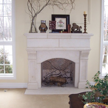 Custom Limestone Fireplaces