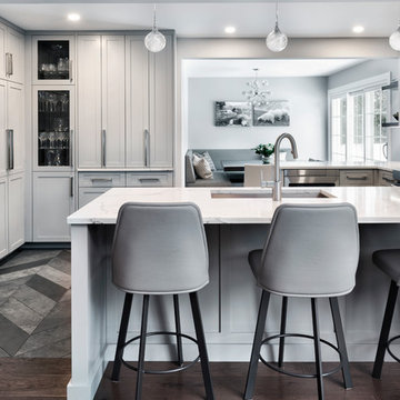 Birkett St. Contemporary Gray Shaker Kitchen