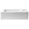 ABC116 White 20" Small Rectangular Wall Mounted Ceramic Sink with Faucet Hole