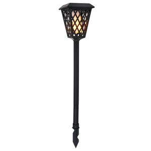 Outdoor Black Led 1800K Pathway Light In Pack Of 2 - Transitional - Path  Lights - by Hansen Wholesale | Houzz