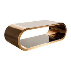 Calista Coffee Table, Rose Gold